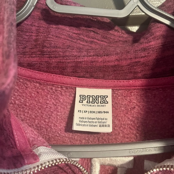 XS Love Pink quarter zip sweatshirt - Picture 3 of 3